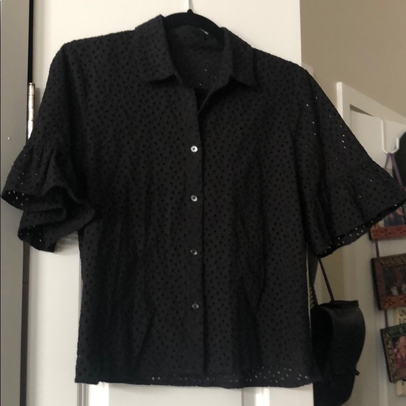 Madewell Eyelet Button Down Blouse - Picture 1 of 4